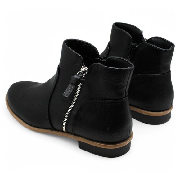STYLE & COMPANY Womens Black Cushioned Zipper Accent Oaklynn Almond Toe Block He - Picture 7 of 8